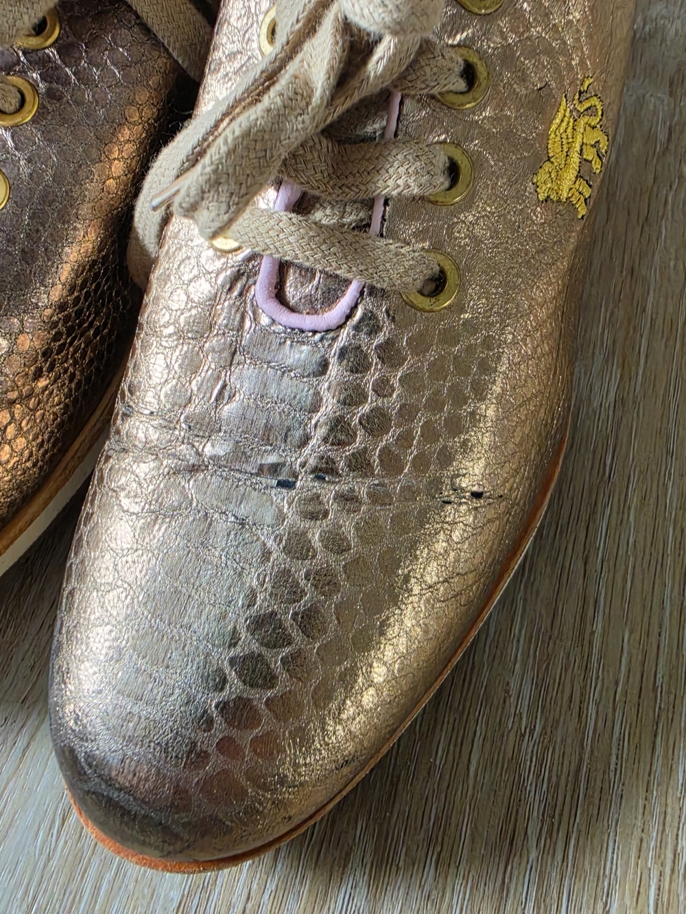Royal Albartross Metallic Bronze Rose Gold Spikeless Golf Shoes EU 36.5 (US 6) - Picture 3 of 9